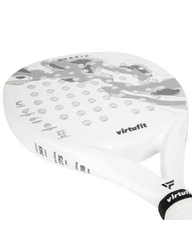 Virtufit rakieta padel hybrid - biało-szara