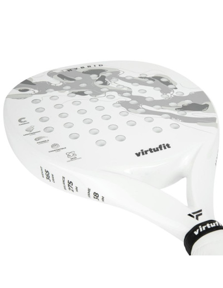 Virtufit rakieta padel hybrid - biało-szara