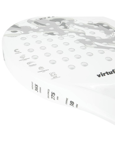 Virtufit rakieta padel hybrid - biało-szara