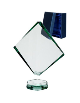 Trofeum szklane z rozklejoną podstawą i etui 2