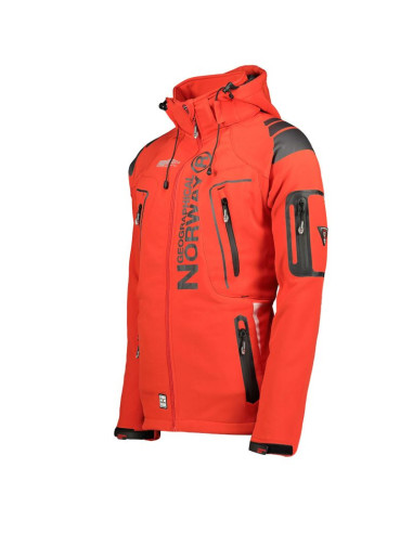 Kurtka sportowa męska geographical norway techno men 056 bs3 z regulowanym kapturem wodoodporna czerwona (wu1060h/gn)