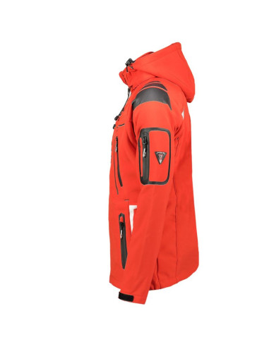 Kurtka sportowa męska geographical norway techno men 056 bs3 z regulowanym kapturem wodoodporna czerwona (wu1060h/gn)
