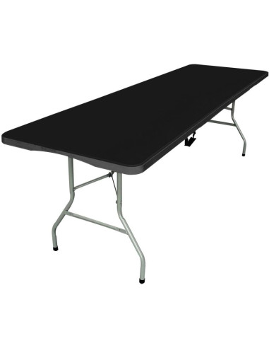 Stół cateringowy składany w walizkę 240x74x74cm 150kg czarny