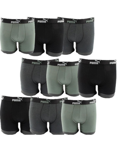 Puma bokserki majtki męskie 9-pack czarne szare khaki wygodne bawełna