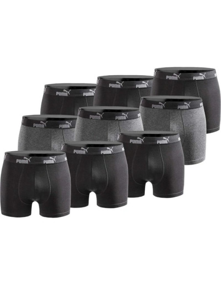 Puma bokserki majtki męskie 9-pack czarne szare wygodne bawełna