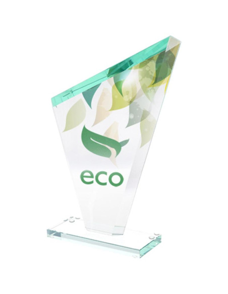 Trofeum szklane z nadrukiem kolorowym luxorjet