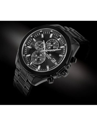 Zegarek męski giewont chronograph sapphire czarny gw7290-b1