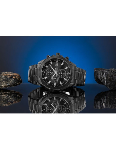 Zegarek męski giewont chronograph sapphire czarny gw7290-b1