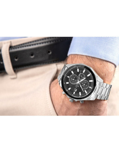 Zegarek męski giewont chronograph sapphire srebrny gw7290-b2