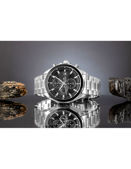 Zegarek męski giewont chronograph sapphire srebrny gw7290-b2
