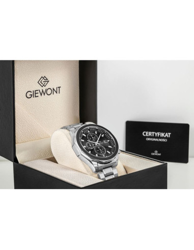 Zegarek męski giewont chronograph sapphire srebrny gw7290-b2