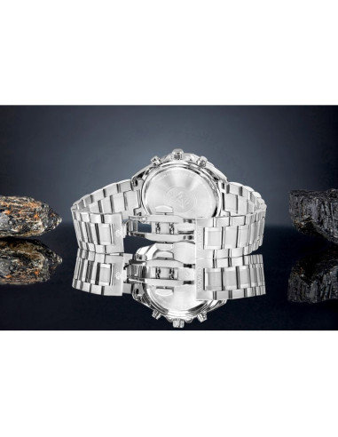 Zegarek męski giewont chronograph sapphire srebrno niebieski gw7290-b3