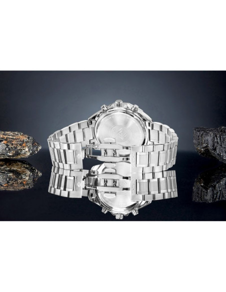 Zegarek męski giewont chronograph sapphire srebrno niebieski gw7290-b3