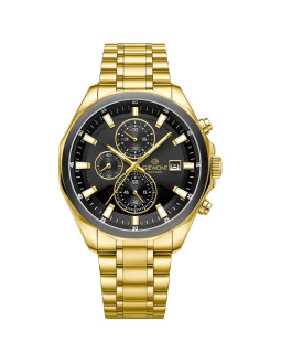 Zegarek męski giewont chronograph sapphire złoto czarny gw7290-b4