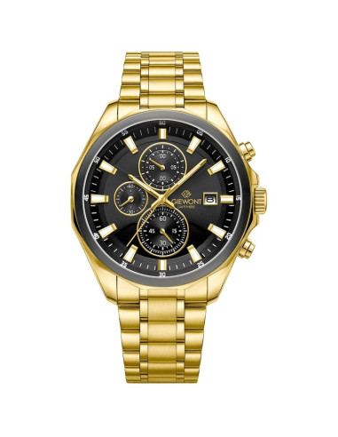 Zegarek męski giewont chronograph sapphire złoto czarny gw7290-b4