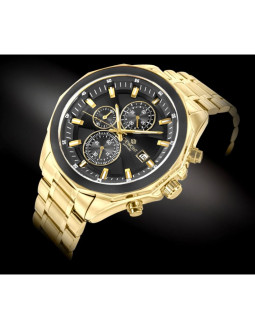 Zegarek męski giewont chronograph sapphire złoto czarny gw7290-b4 2