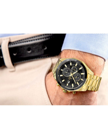 Zegarek męski giewont chronograph sapphire złoto czarny gw7290-b4