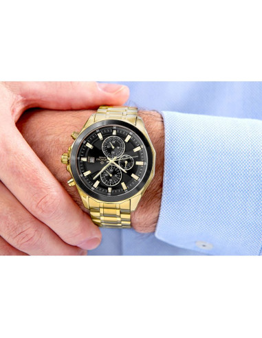 Zegarek męski giewont chronograph sapphire złoto czarny gw7290-b4