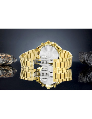 Zegarek męski giewont chronograph sapphire złoto czarny gw7290-b4