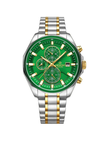 Zegarek męski giewont chronograph sapphire srebrno zielony gw7290-b7