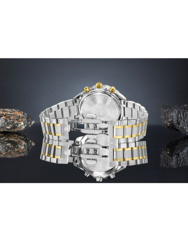 Zegarek męski giewont chronograph sapphire srebrno zielony gw7290-b7