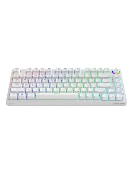 Savio klawiatura mechaniczna bezprzewodowa phenix white gateron red pro abs