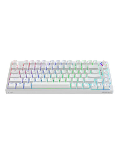 Savio klawiatura mechaniczna bezprzewodowa phenix white gateron red pro abs