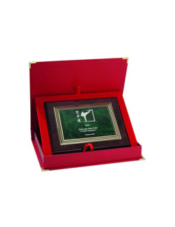 Dyplom z tworzywa sztucznego z grawerem na złotej blaszce + etui 2