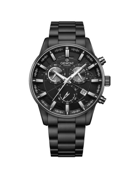 Zegarek męski giewont chronograph sapphire czarny gw4580-b1