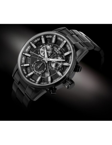 Zegarek męski giewont chronograph sapphire czarny gw4580-b1