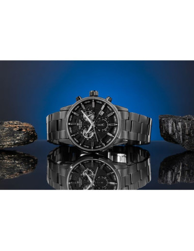 Zegarek męski giewont chronograph sapphire czarny gw4580-b1