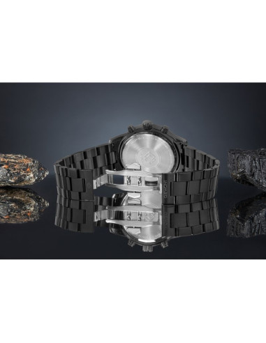 Zegarek męski giewont chronograph sapphire czarny gw4580-b1