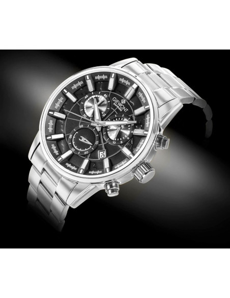 Zegarek męski giewont chronograph sapphire srebrny gw4580-b2