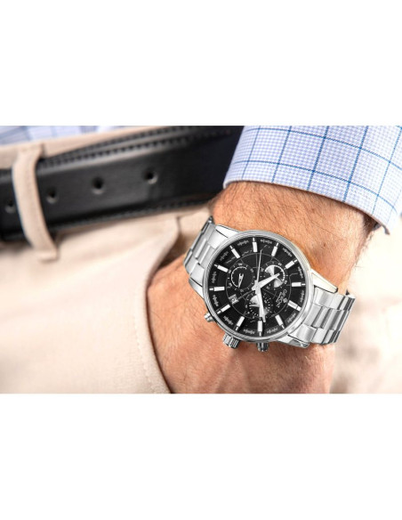 Zegarek męski giewont chronograph sapphire srebrny gw4580-b2