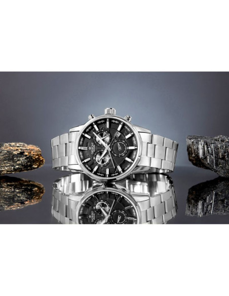 Zegarek męski giewont chronograph sapphire srebrny gw4580-b2