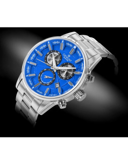 Zegarek męski giewont chronograph sapphire srebrno niebieski gw4580-b3 2
