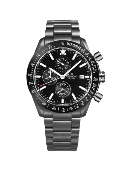 Zegarek męski giewont chronograph sapphire czarny gw8720-b1