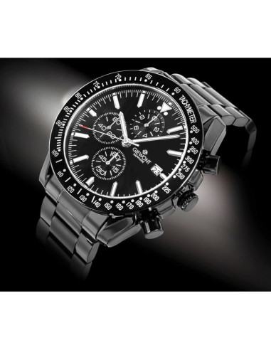 Zegarek męski giewont chronograph sapphire czarny gw8720-b1