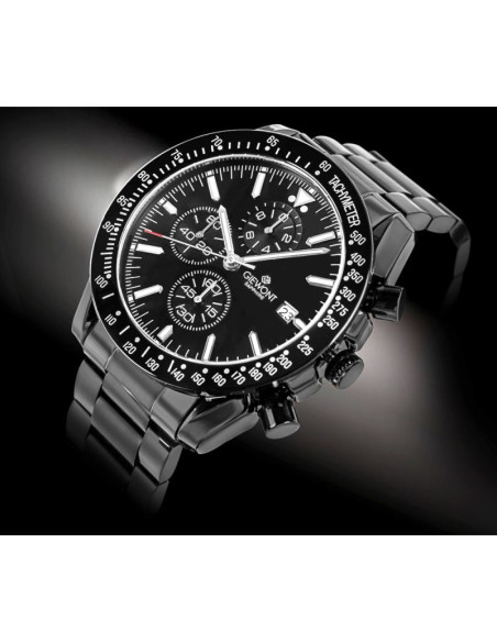 Zegarek męski giewont chronograph sapphire czarny gw8720-b1