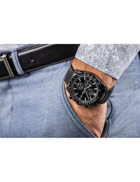 Zegarek męski giewont chronograph sapphire czarny gw8720-b1