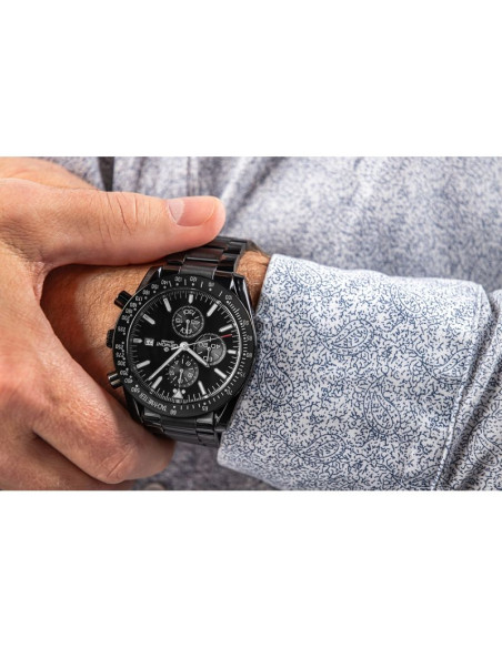 Zegarek męski giewont chronograph sapphire czarny gw8720-b1