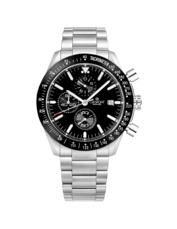 Zegarek męski giewont chronograph sapphire srebrno czarny gw8720-b2