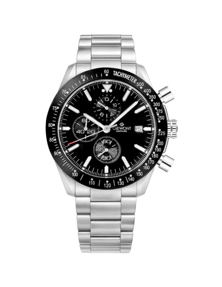 Zegarek męski giewont chronograph sapphire srebrno czarny gw8720-b2