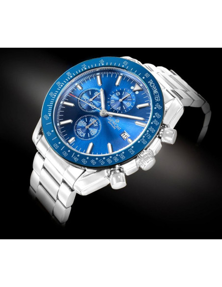 Zegarek męski giewont chronograph sapphire srebrno niebieski gw8720-b3