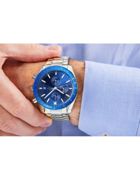 Zegarek męski giewont chronograph sapphire srebrno niebieski gw8720-b3