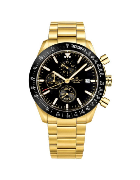Zegarek męski giewont chronograph sapphire złoto czarny gw8720-b4
