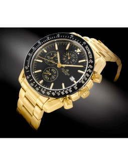 Zegarek męski giewont chronograph sapphire złoto czarny gw8720-b4 2