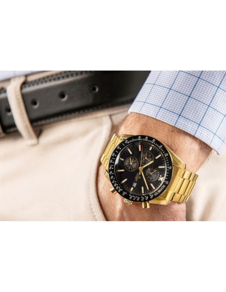 Zegarek męski giewont chronograph sapphire złoto czarny gw8720-b4