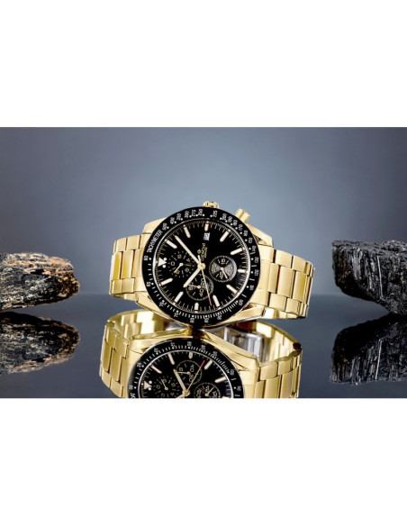 Zegarek męski giewont chronograph sapphire złoto czarny gw8720-b4