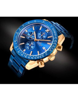 Zegarek męski giewont chronograph sapphire niebiesko miedziany gw8720-b5 2